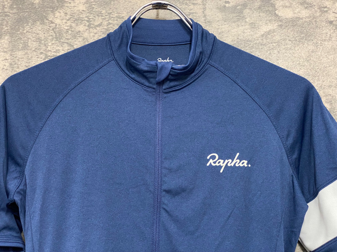 JJ322 ラファ Rapha CORE JERSEY 半袖サイクルジャージ 紺緑 S