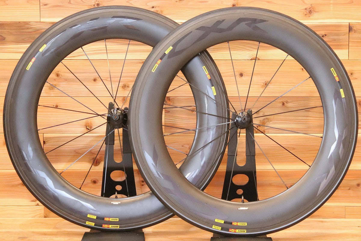 マヴィック MAVIC CXR ULTIMATE 80 RIM シマノ 11S/12S 外幅27mm カーボン チューブラー ホイールセット 【広島店】