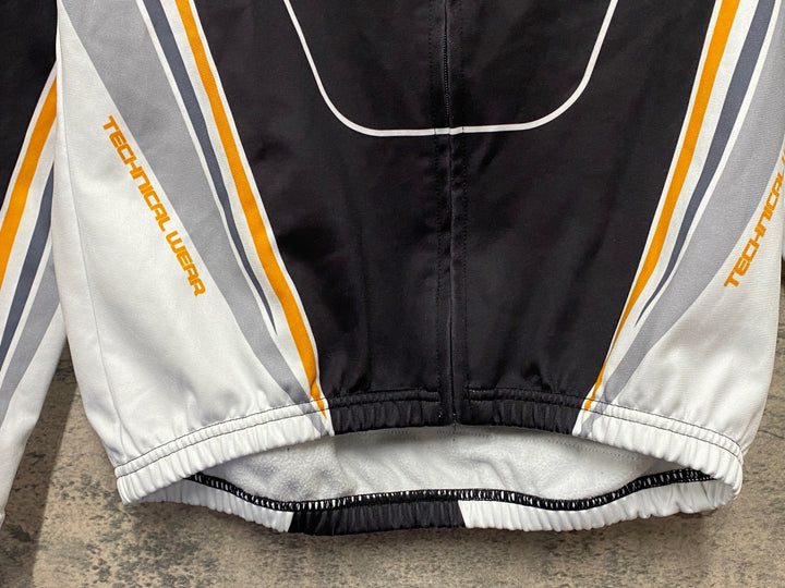 KE986 パールイズミ PEARL iZUMi 長袖 サイクルジャージ 黒 グレー M 裏起毛