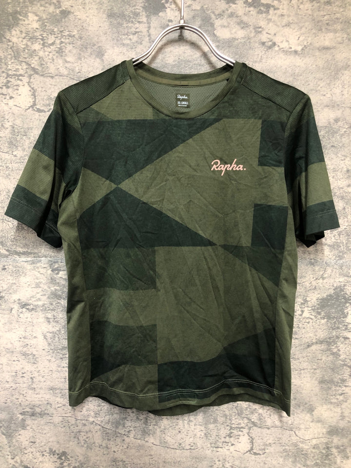 KL473 ラファ Rapha WOMEN'S TECHNICAL T-SHIRT 半袖 Tシャツ カーキ XXS ※動物の毛