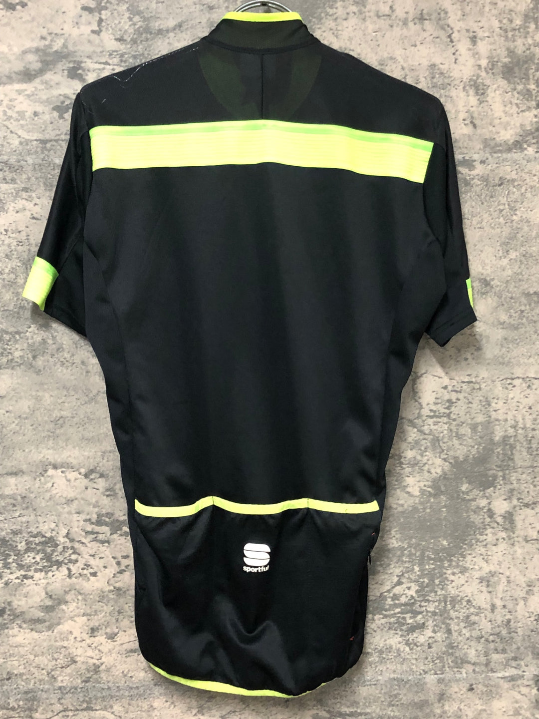 JU503 スポーツフル sportful 半袖 サイクルジャージ 黒 黄 S