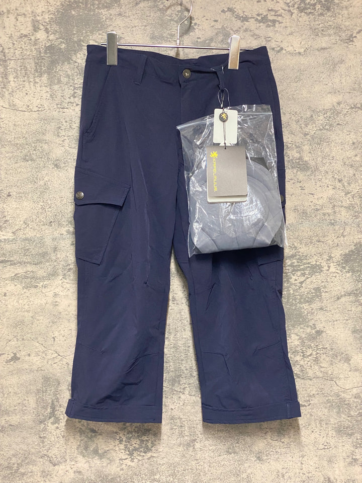 KA336 カペルミュール KAPELMUUR ロップドカーゴパンツ 着脱パッド付 濃紺 S 28-19inch