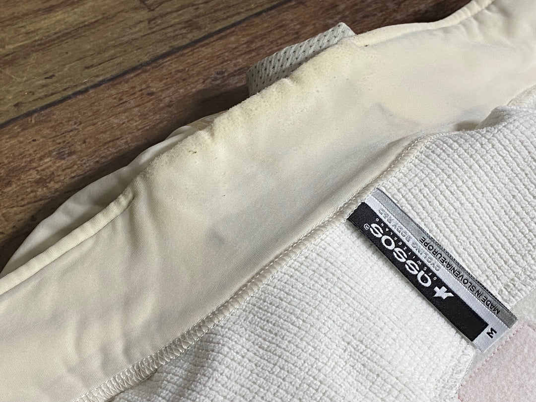 JQ187 アソス assos AIR BLOCK 851 長袖サイクルジャケット 白黒 M 裏起毛 黄ばみあり