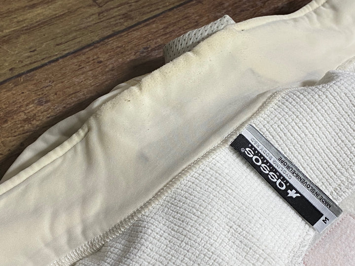 JQ187 アソス assos AIR BLOCK 851 長袖サイクルジャケット 白黒 M 裏起毛 黄ばみあり