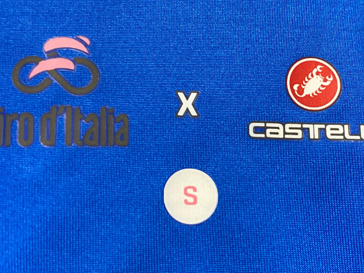 JV454 カステリ CASTELLI 半袖 サイクルジャージ 青 S Giro d'Italia