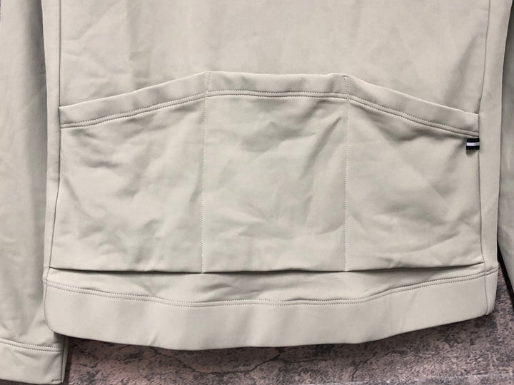 KN643 カペルミュール KAPELMUUR 長袖 サイクルジャージ ベージュ 黒 L 裏起毛