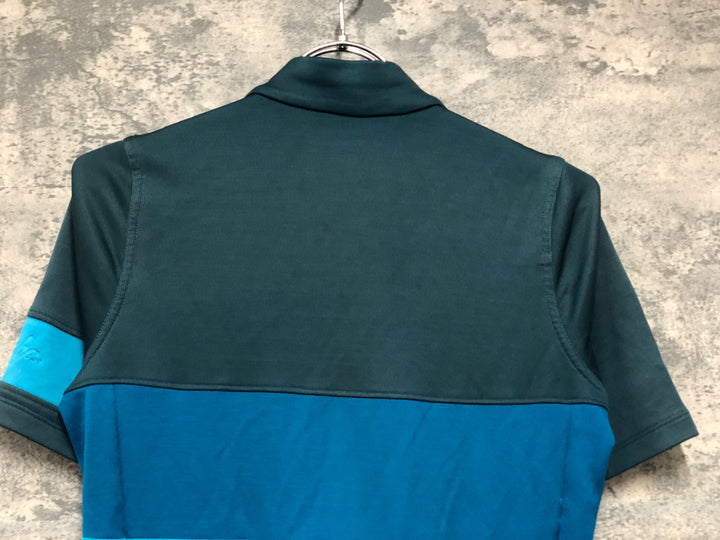 JV072 ラファ Rapha SHORT SLEEVE TRICOLOUR JERSEY 半袖 深緑 ターコイズ XS