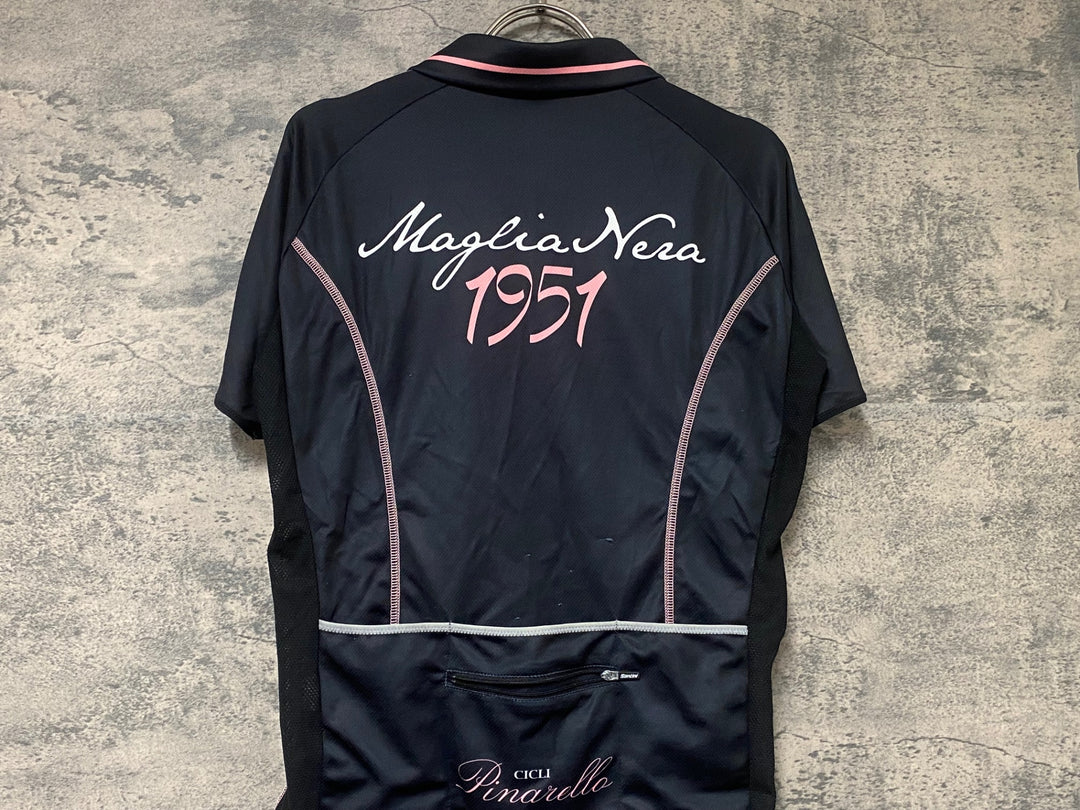 JW995 サンティーニ Santini 半袖 サイクルジャージ 黒 S ※擦れ