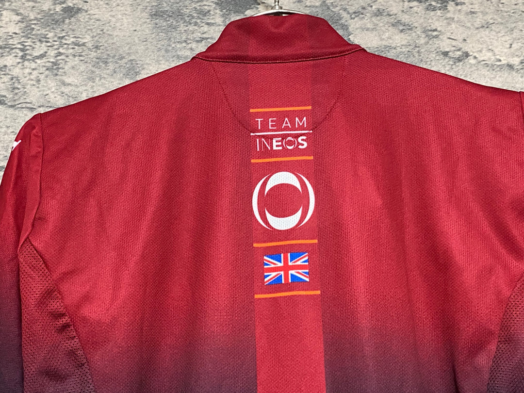 KG335 カステリ CASTELLI 半袖 サイクルジャージ 赤 黒 S INEOS