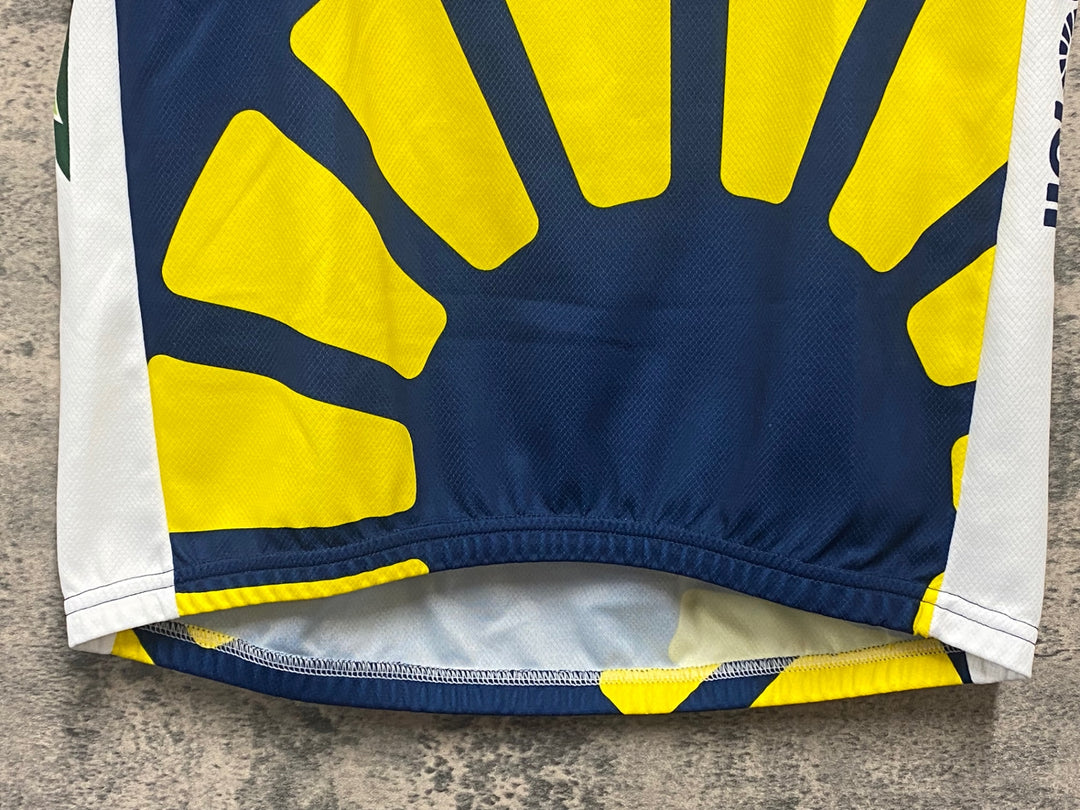 KB713 サンティーニ Santini 半袖 サイクルジャージ ハーフジップ 総柄 L vacansoleil