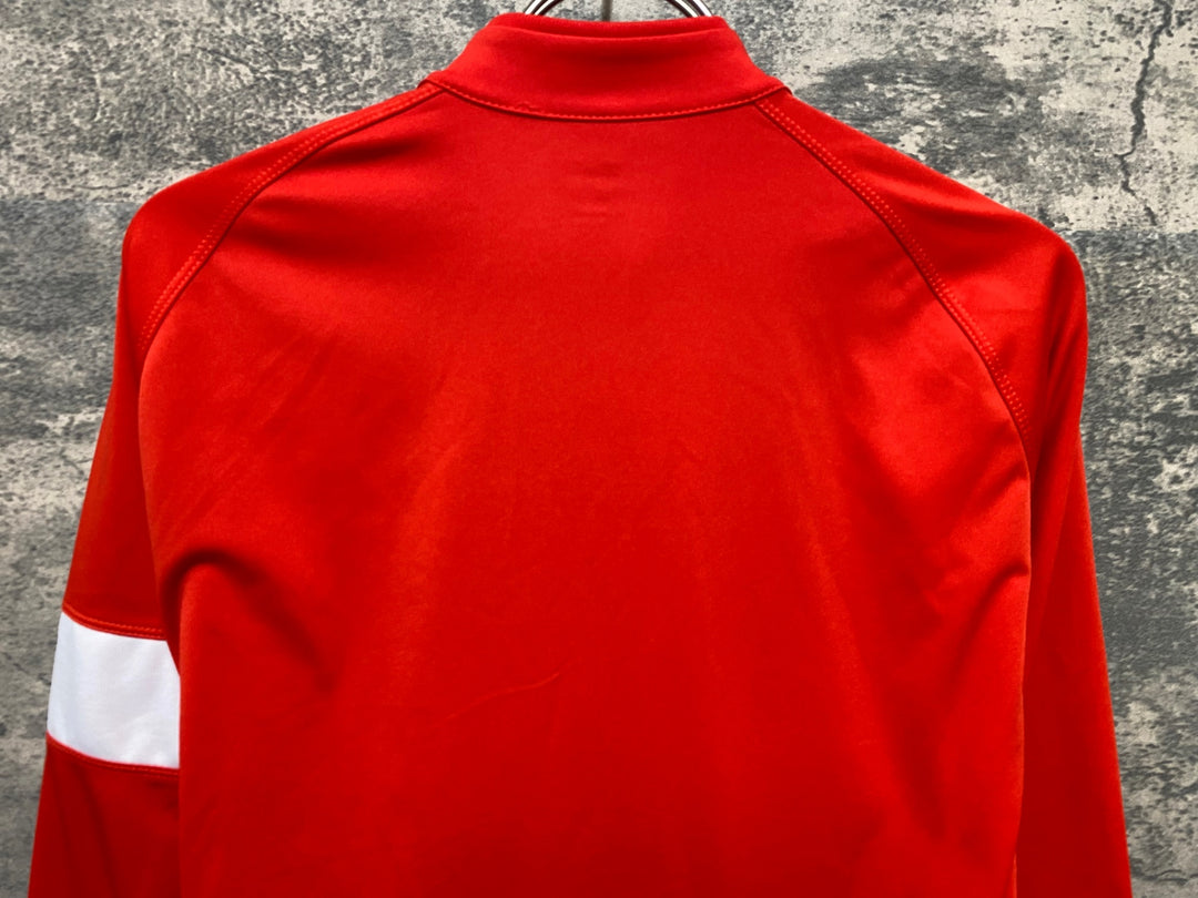 KB869 ラファ Rapha CORE LONG SLEEVE JERSEY 長袖 サイクルジャージ 赤 S 裏起毛