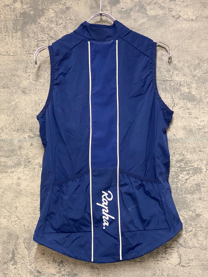 JN310 ラファ Rapha CLASSIC GILET サイクルベスト ジレ 紺 XS 汚れ、一部劣化