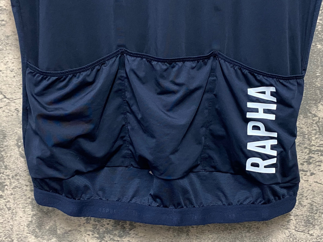 KR567 ラファ Rapha PRO TEAM TRAINIMG JERSEY Ⅱ 半袖 サイクルジャージ 紺 XXL