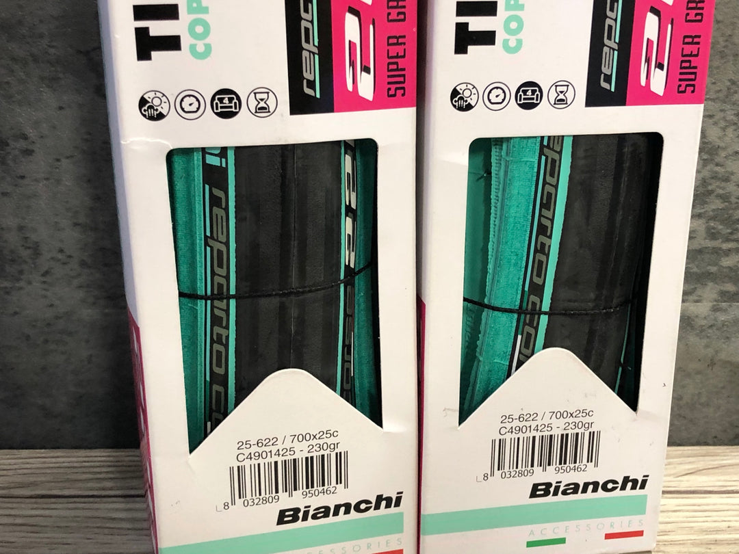 JY024 ビアンキ BIANCHI レパルトコルサ REPARTO CORSE 220TPI 700x25C クリンチャー タイヤチューブ 2本セット 未使用