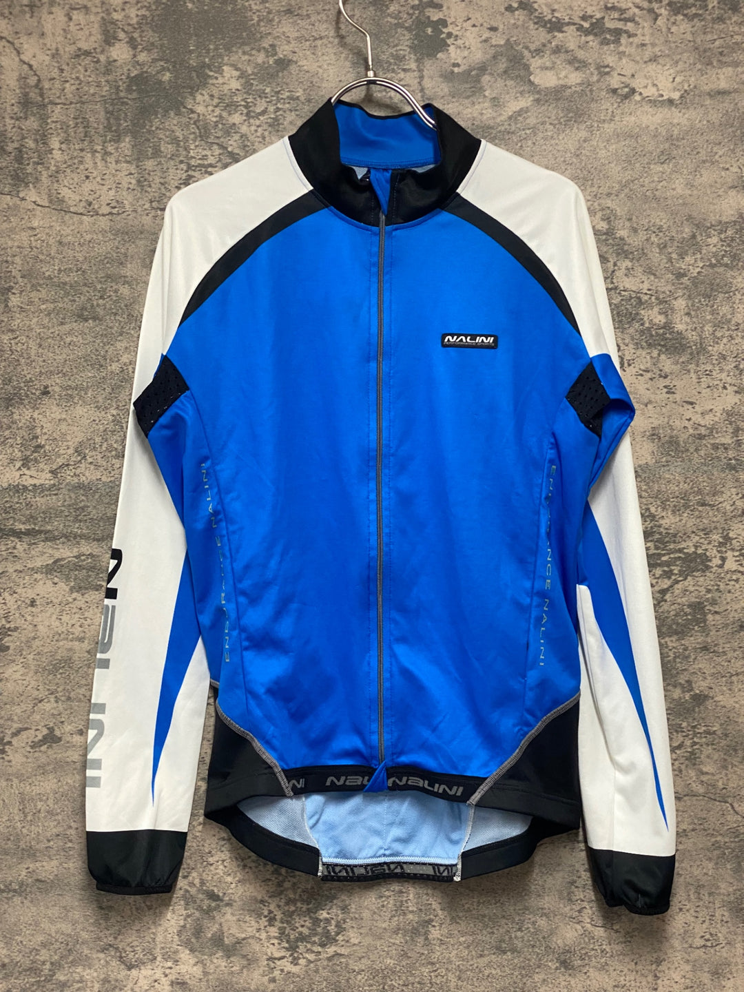 KK004 ナリーニ NALINI 長袖 サイクルジャージ 青 M ※背面ポケットに穴あり