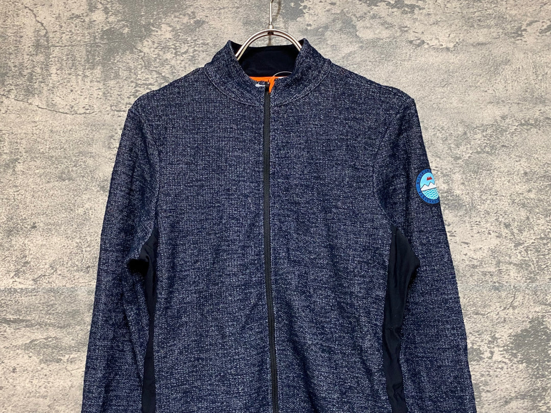 JP712 カフェドシクリステ Cafe du Cycliste マーガレット MARGUERITE MEN 長袖 サイクルジャージ 黒 XS 裏起毛