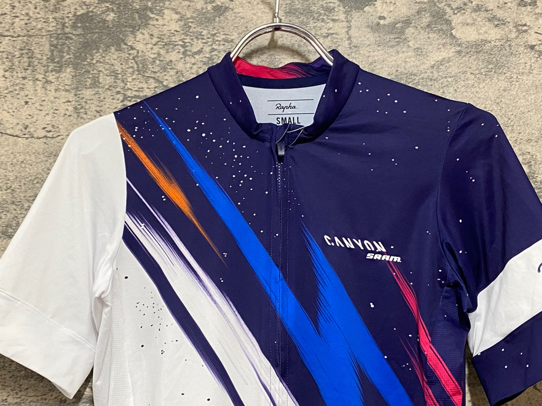 KB526 ラファ Rapha CANYON SRAM PRO TEAM AERO JERSEY 白紫 S
