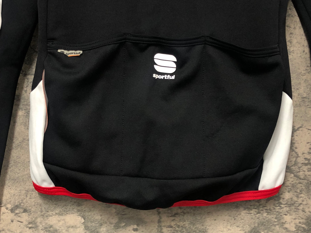 JH009 スポーツフル sportful 長袖 サイクルジャージ 黒 S 裏起毛