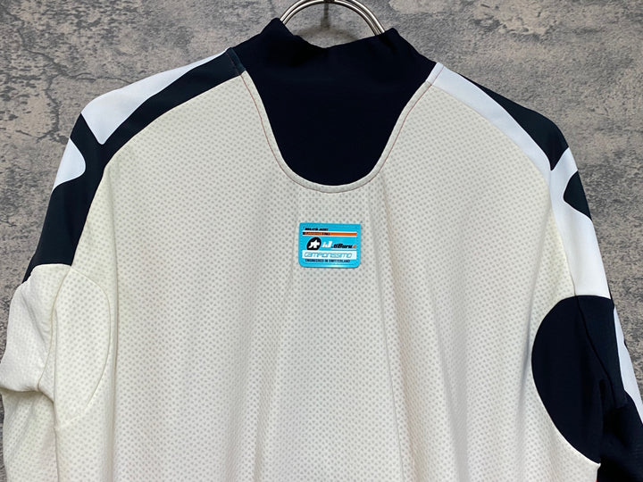 JN595 アソス assos iJ.tibru 長袖サイクルジャケット 白赤黒 TIR 裏起毛 ※黄ばみ