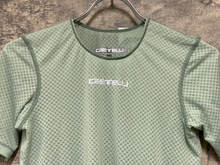 JP766 カステリ CASTELLI 半袖 ベースレイヤー 黄緑 XS