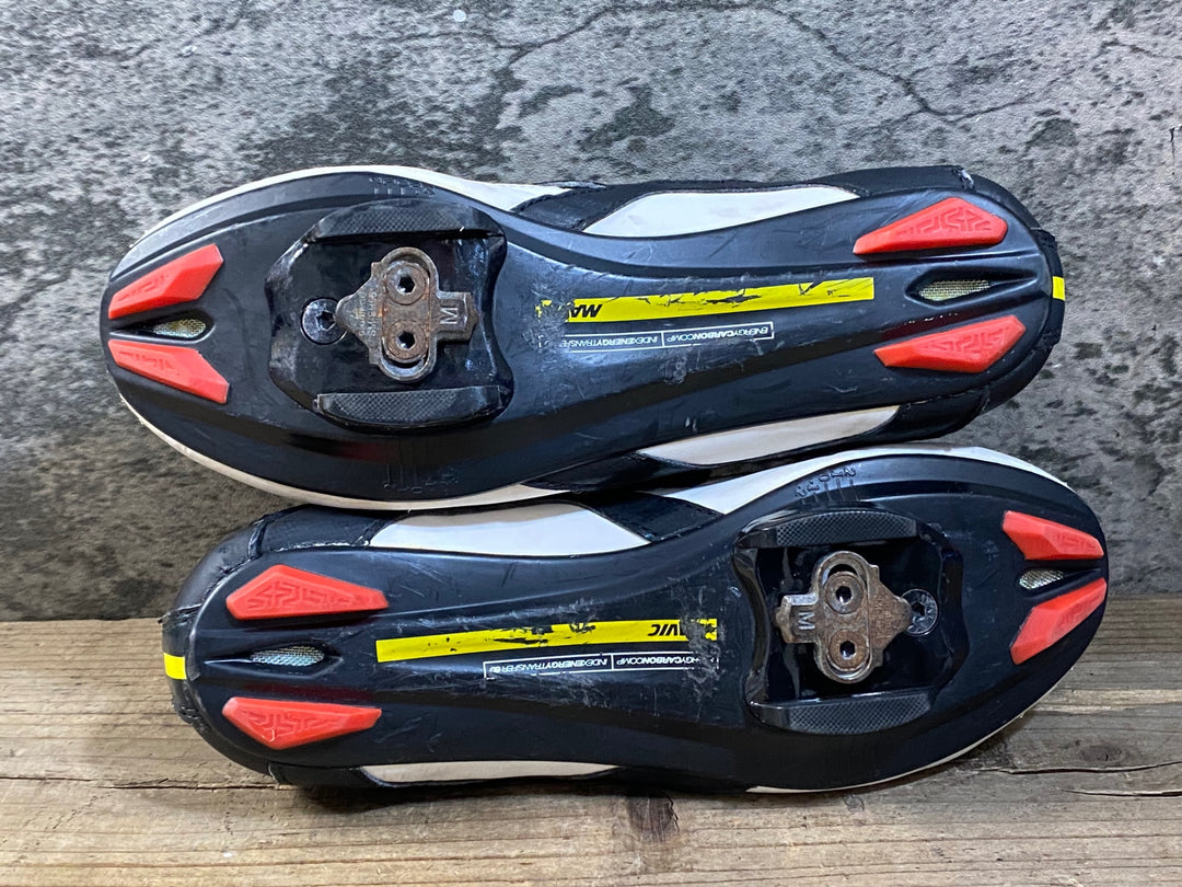 KG424 マヴィック MAVIC COSMIC ELITE ビンディングシューズ ブラック ホワイト EU40 2/3 ※ペン字あり