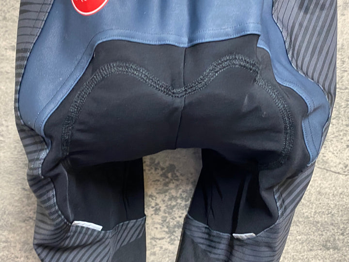 KE154 カステリ CASTELLI ロッソコルサ ROSSO CORSA RAIN OR SHINE ビブタイツ 黒 XL 裏起毛