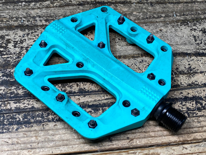 JO140 クランクブラザーズ crankbrothers スタンプ stamp1 フラットペダル 水色 クロモリ