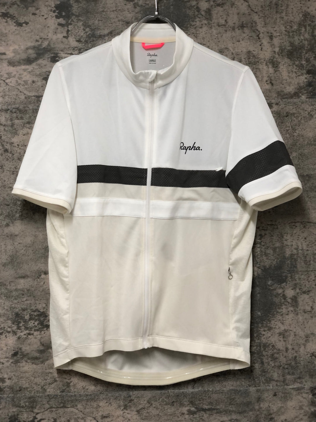 KN651 ラファ Rapha BREVET LIGHTWEIGHT JERSEY 半袖 サイクルジャージ 白 L