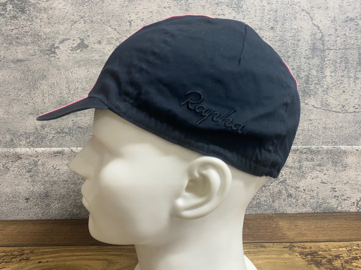 JY139 ラファ Rapha CAP サイクルキャップ 黒ピンク サイズ不明
