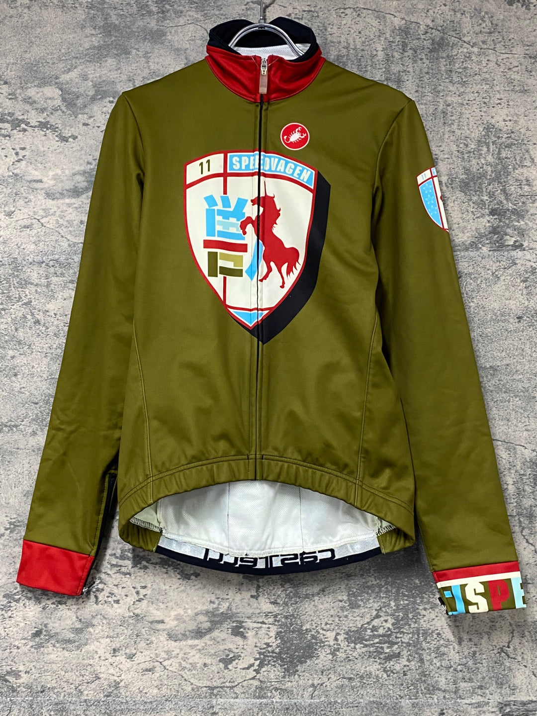 JF429 カステリ CASTELLI 長袖 サイクルジャケット カーキ S