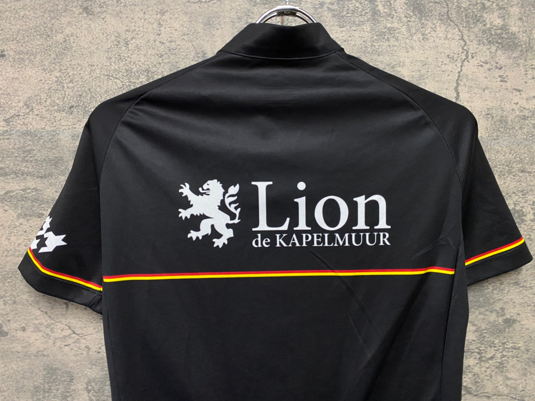 JD446 リオンドカペルミュール Lion de KAPELMUUR 半袖サイクルジャージ M 黒