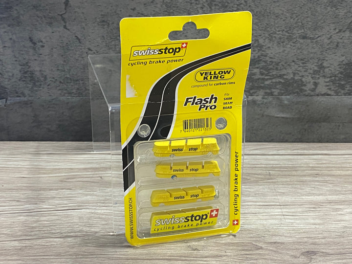 JX067 スイスストップ swissstop YELLOW KING Flash Pro カーボン ブレーキシュー セット シマノ/スラム用