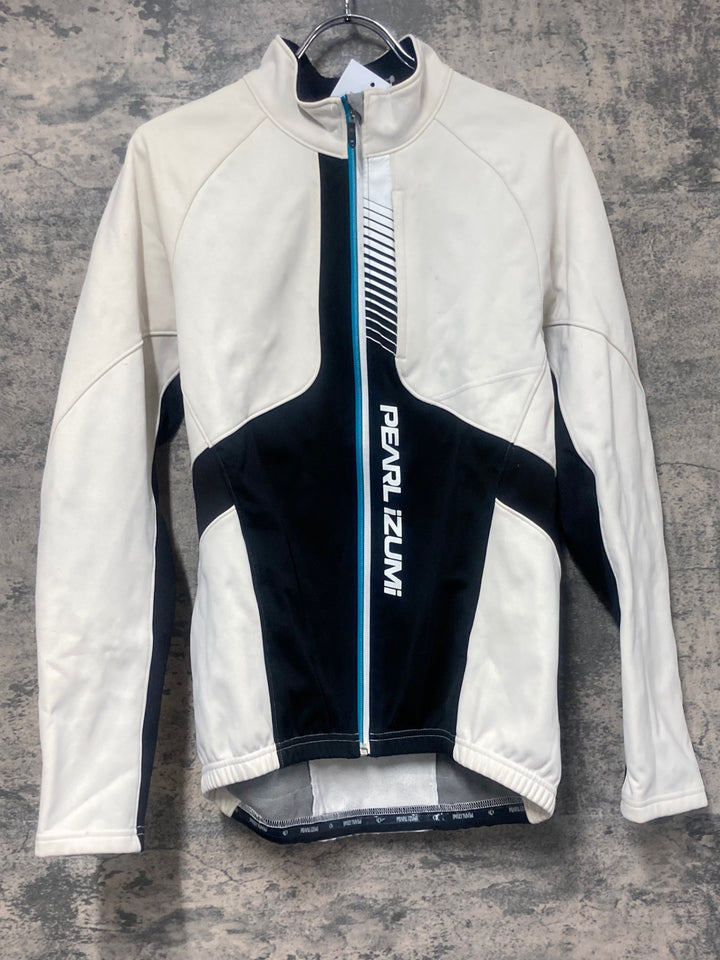 JQ557 パールイズミ PEARL iZUMi 長袖 サイクルジャケット 白黒 L 裏起毛