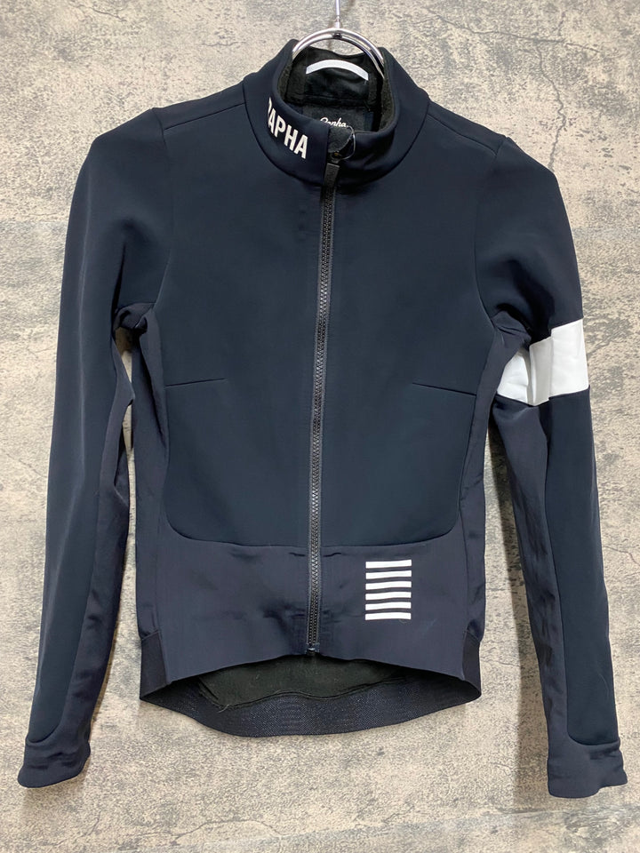 KL469 ラファ Rapha WOMEN'S PRO TEAM WINTER JACKET 長袖 サイクルジャケット 黒 XS 裏起毛 ※動物の毛