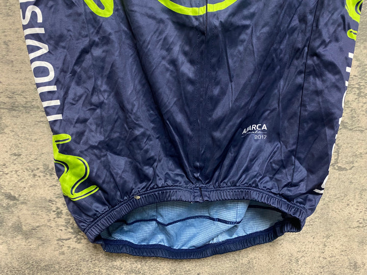 JS486 エンデュラ ENDURA ジレ サイクルベスト 濃紺 S movistar