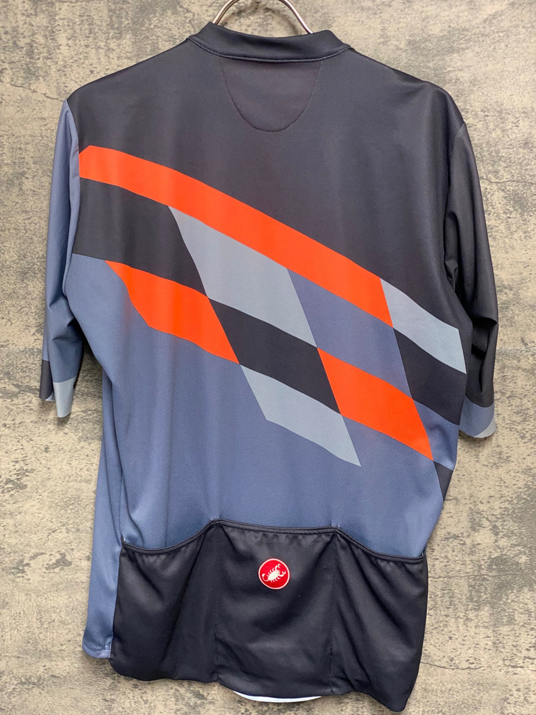 JW297 カステリ CASTELLI 半袖 サイクルジャージ グレー/オレンジ XL