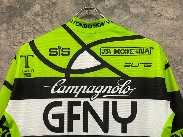 JK172 GFNY Campagnolo 半袖 サイクルジャージ 黄緑 L
