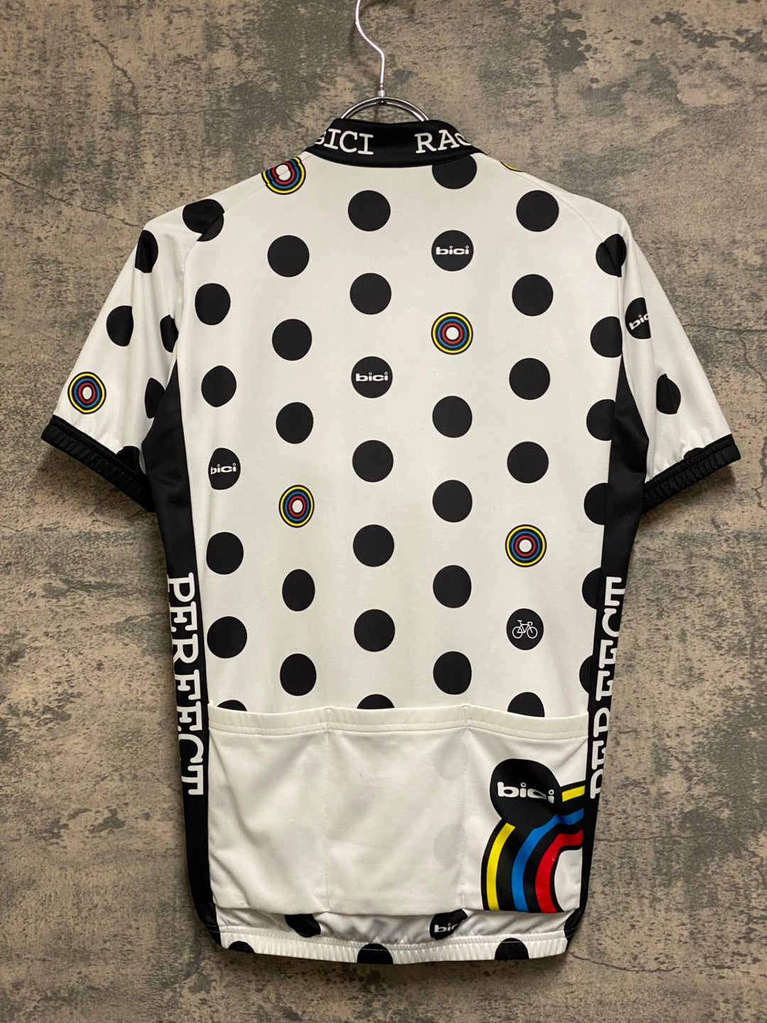 JP128 ビチ bici 半袖 サイクルジャケット 黒 白 M