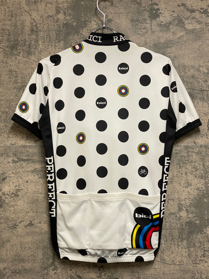 JP128 ビチ bici 半袖 サイクルジャケット 黒 白 M
