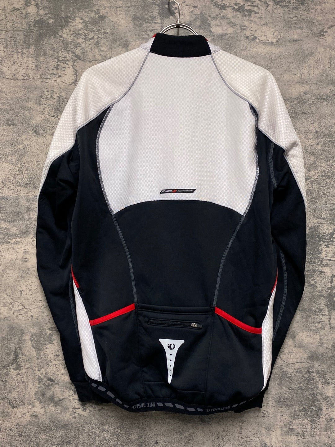 JV345 パールイズミ PEARL iZUMi 長袖サイクルジャケット 白黒 L 裏起毛