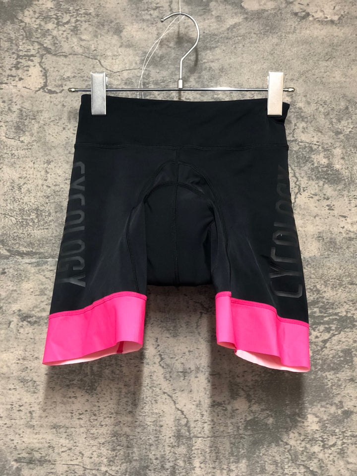 KK472 サイコロジー CYCOLOGY レーサーパンツ 黒ピンク レディース XS