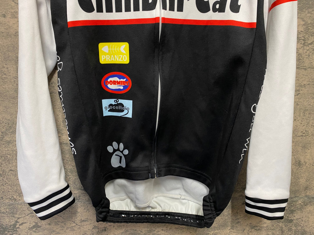 KC243 ジェッセージ GSG 長袖 サイクルジャージ 黒 S 裏起毛