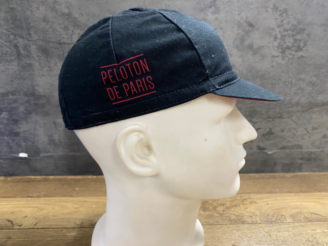 KF381 プロトンドパリ Peloton de Paris サイクルキャップ 黒 ワンサイズ