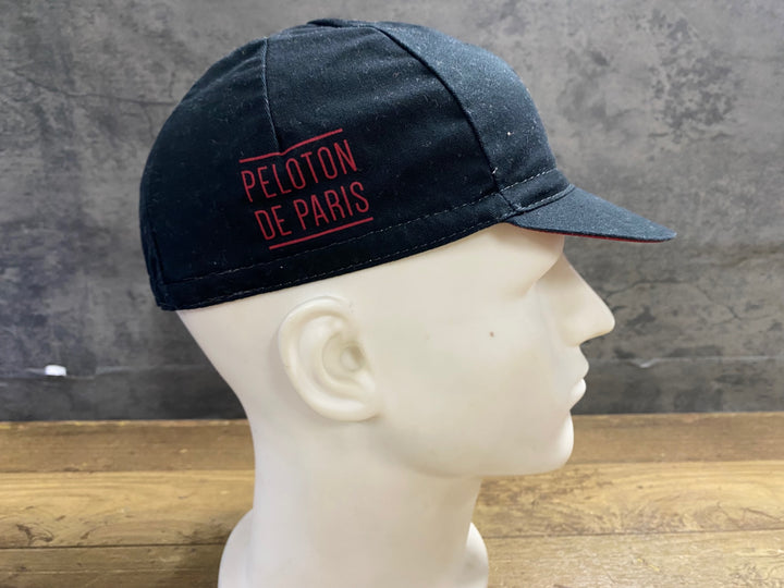KF381 プロトンドパリ Peloton de Paris サイクルキャップ 黒 ワンサイズ
