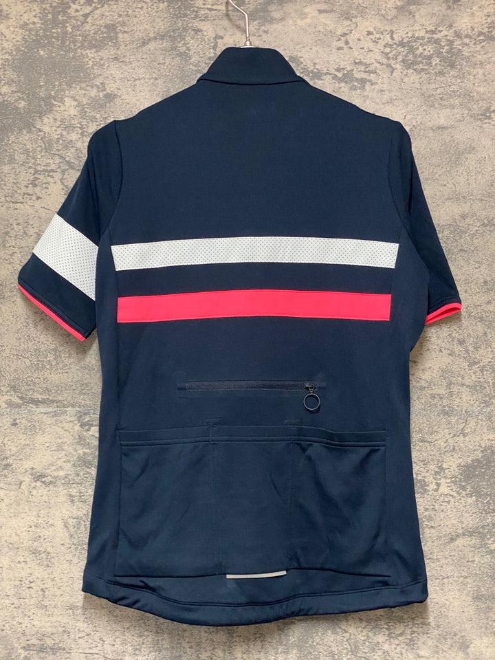 KG834 ラファ Rapha WOMEN’S BREVET JERSEY 半袖 サイクルジャージ 濃紺 S レディース