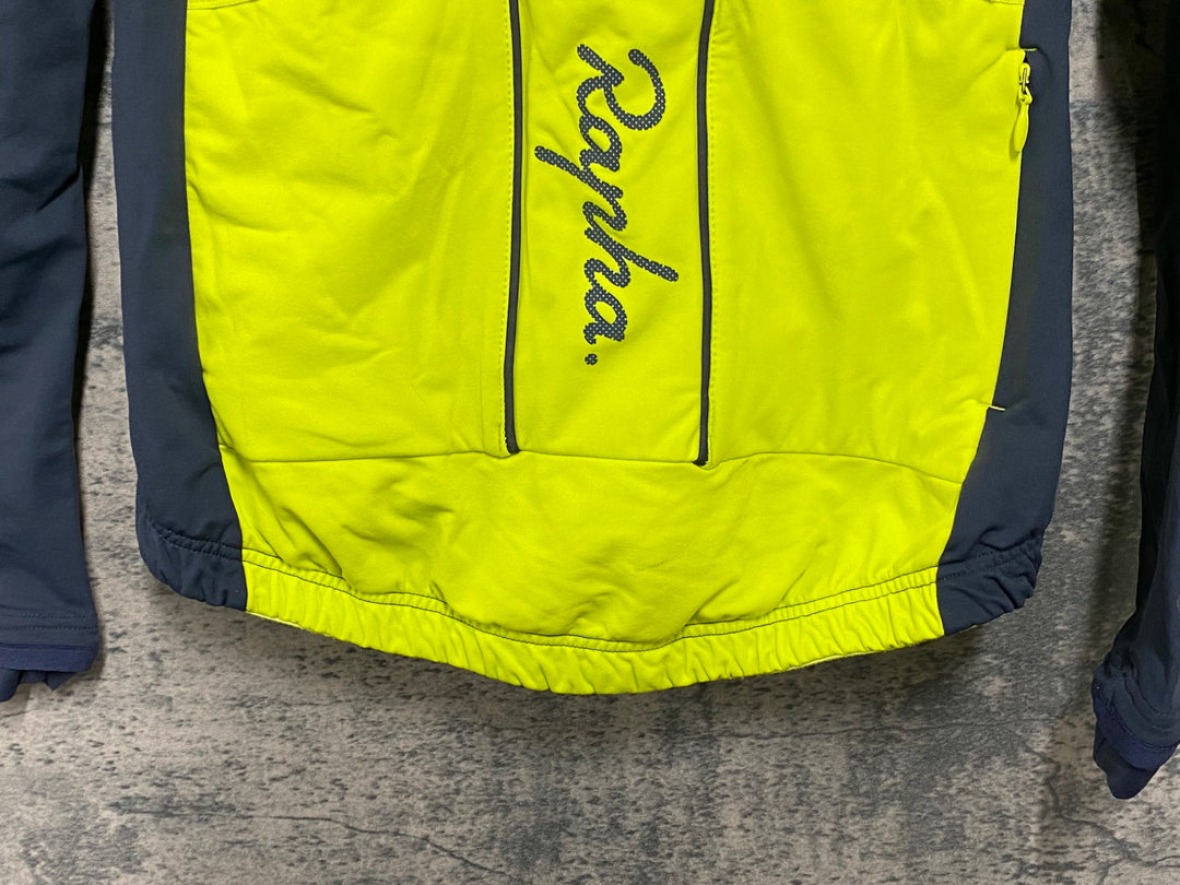 KA233 ラファ Rapha 長袖 サイクルジャケット グレー 黃 XS 裏起毛