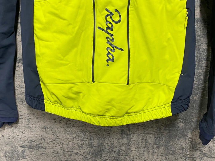KA233 ラファ Rapha 長袖 サイクルジャケット グレー 黃 XS 裏起毛