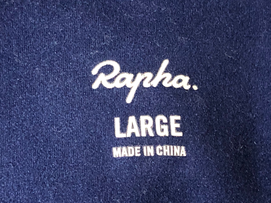 JU215 ラファ Rapha MEN'S CORE LONG SLEEVE JERSEY 長袖 サイクルジャージ ネイビー L 裏起毛