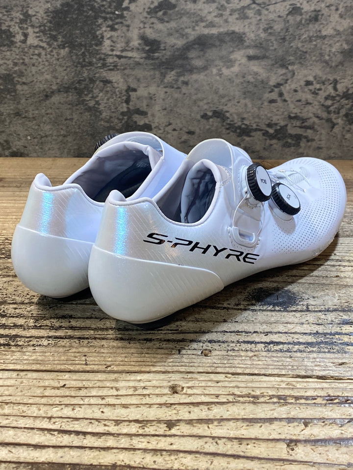 JW659 シマノ SHIMANO S-PHYRE SHRC903M W01S ビンディングシューズ EU42 白