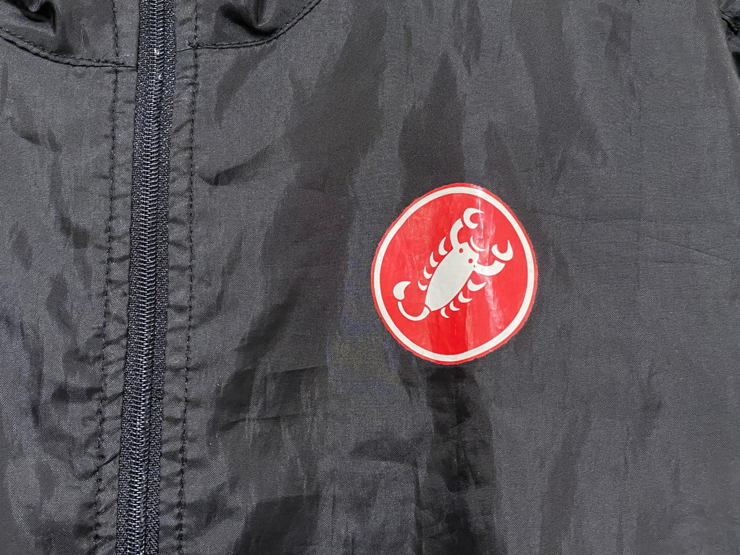 JZ122 カステリ CASTELLI 長袖 ウインドブレイカー 黒 L